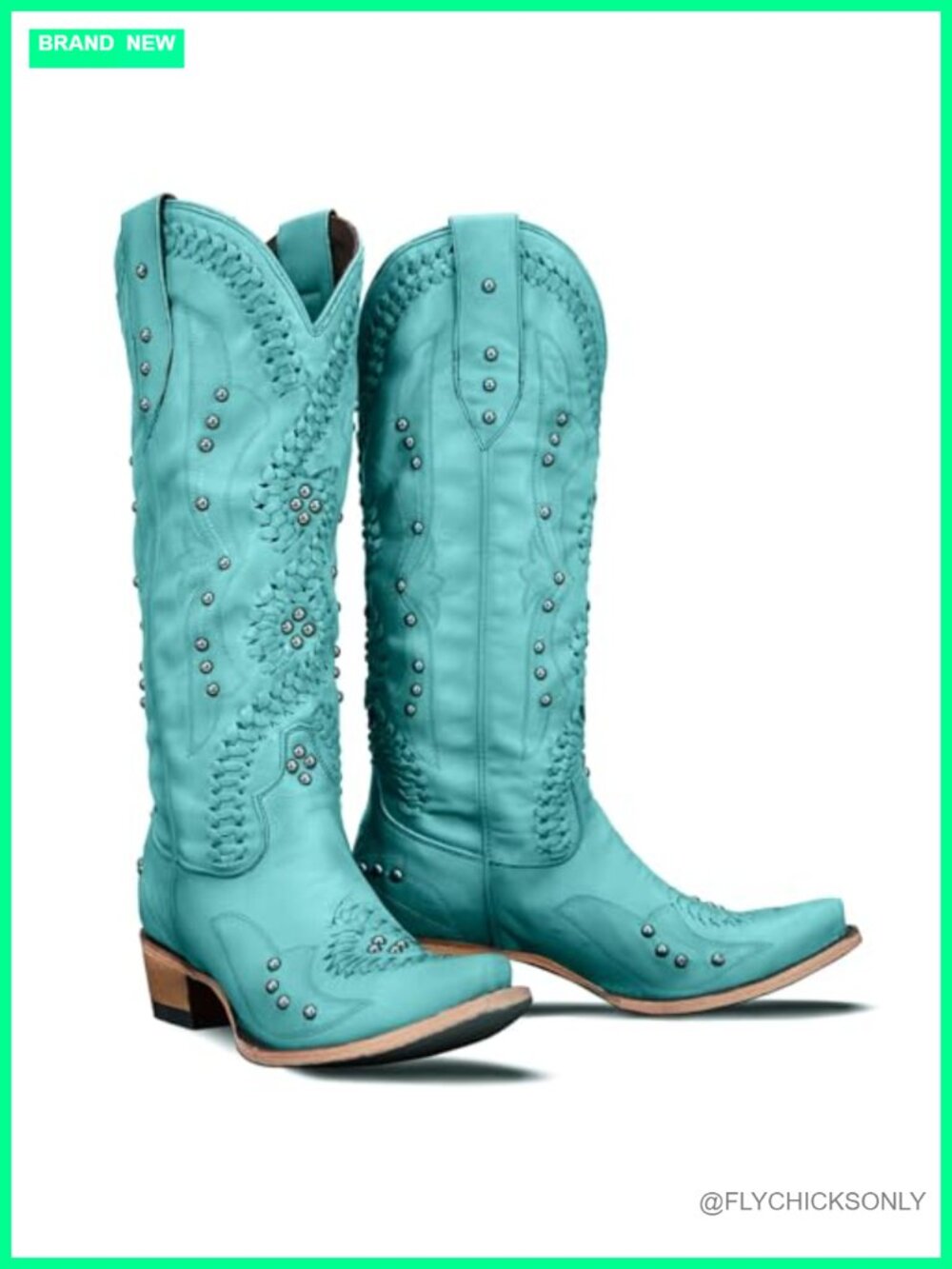 Cowgirl Boots Knee High Western Vegan Leather Heeled Pull On